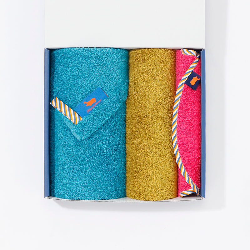 BABY COLLECTION GIFT HANDY TOWELx1 / CHIEF TOWELx1 / BIB x1｜ベビーコレクションギフト – ループ付きタオル×1 / チーフタオル×1 / スタイ×1
